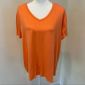 Westbound Woman Orange V-Neck Shirt 2X